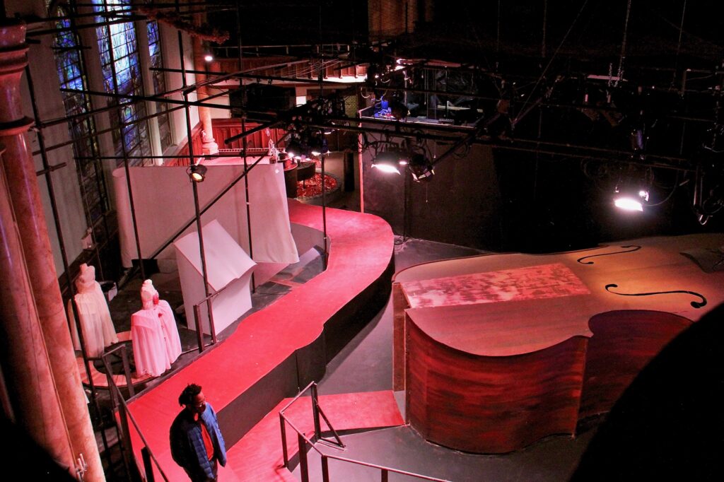 2021 03 18-e lee-philadelphia curio theatre company-symphony for saint georges overview Art installation that tells the story of Joseph Bologne, Chevalier de Saint-Georges at Curio Theatre in West Philly
