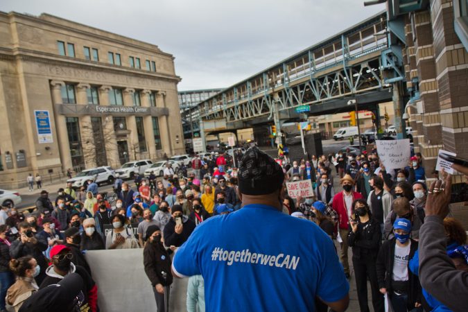 Kensington residents gather at SEPTA’s Somerset Station to protest its closure