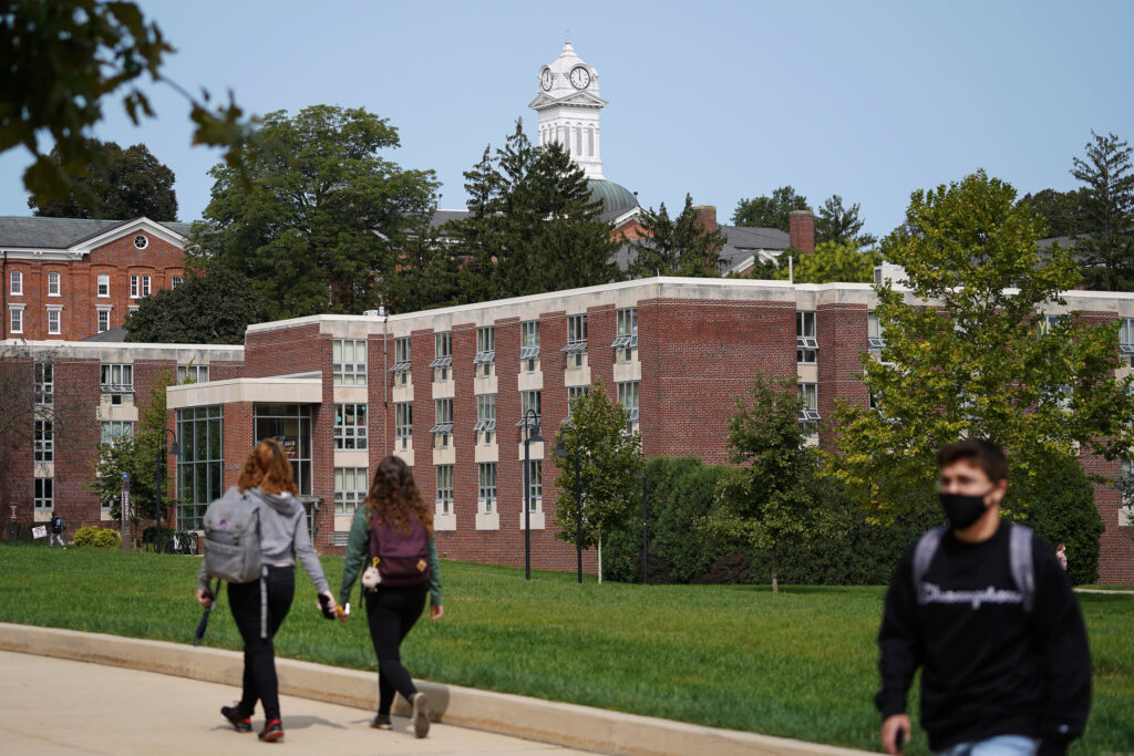 Students on the campus of Kutztown University
