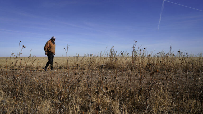 Rod Bradshaw, pictured in January 2021, says he's the last Black farmer in Hodgeman County, Kan. Agriculture Secretary Tom Vilsack talked with NPR about debt relief coming for Black farmers. (Charlie Riedel/AP Photo)