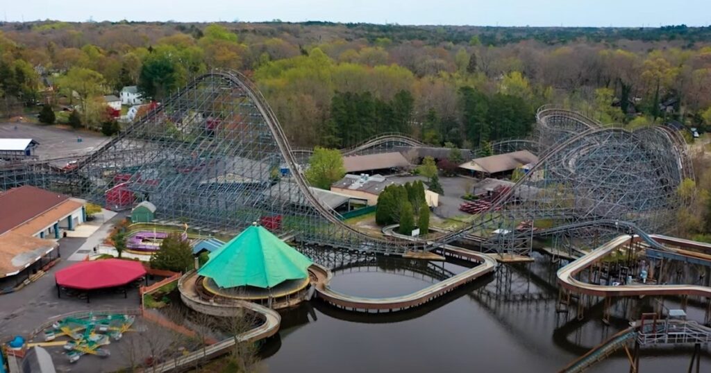 A view of Clementon Amusement Park from up above