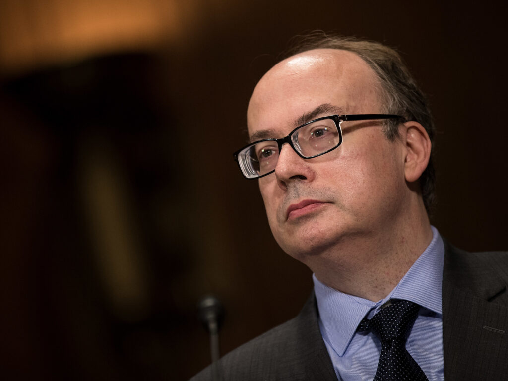 Jeffrey Bossert Clark during a Senate Judiciary Committee hearing in 2017. Jeffrey Bossert Clark during a Senate Judiciary Committee hearing in 2017. (Drew Angerer/Getty Images)