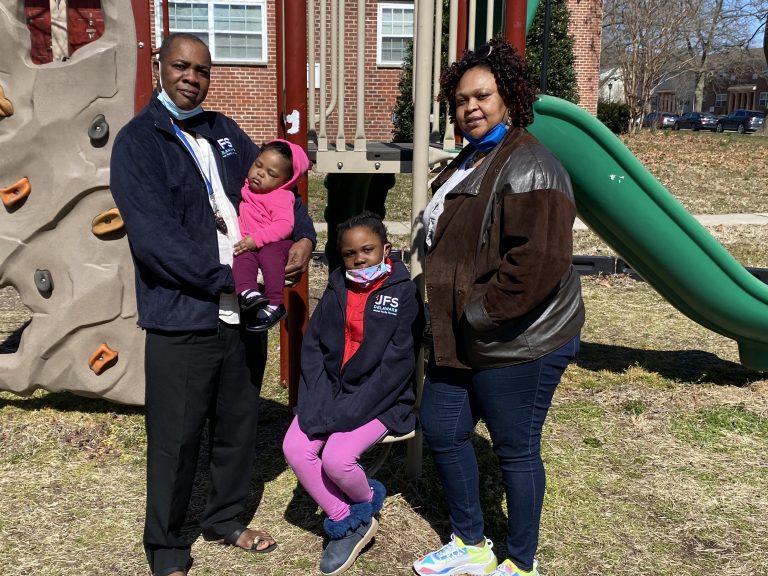 The Mulema family fled the Central African Republic, spent years in a refugee camp, and were eventually resettled in Newark, Del., by Jewish Family Services. (Tom Gjelten/NPR)
