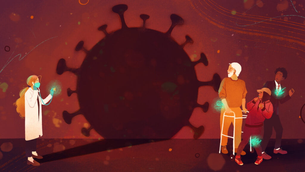 If you’ve been putting off routine medical care over the past year, now’s the time to catch up, doctors say. The consequences of missing some key screenings and health follow-ups can be lethal. An illustration of the coronavirus casting a shadow on would-be health patients