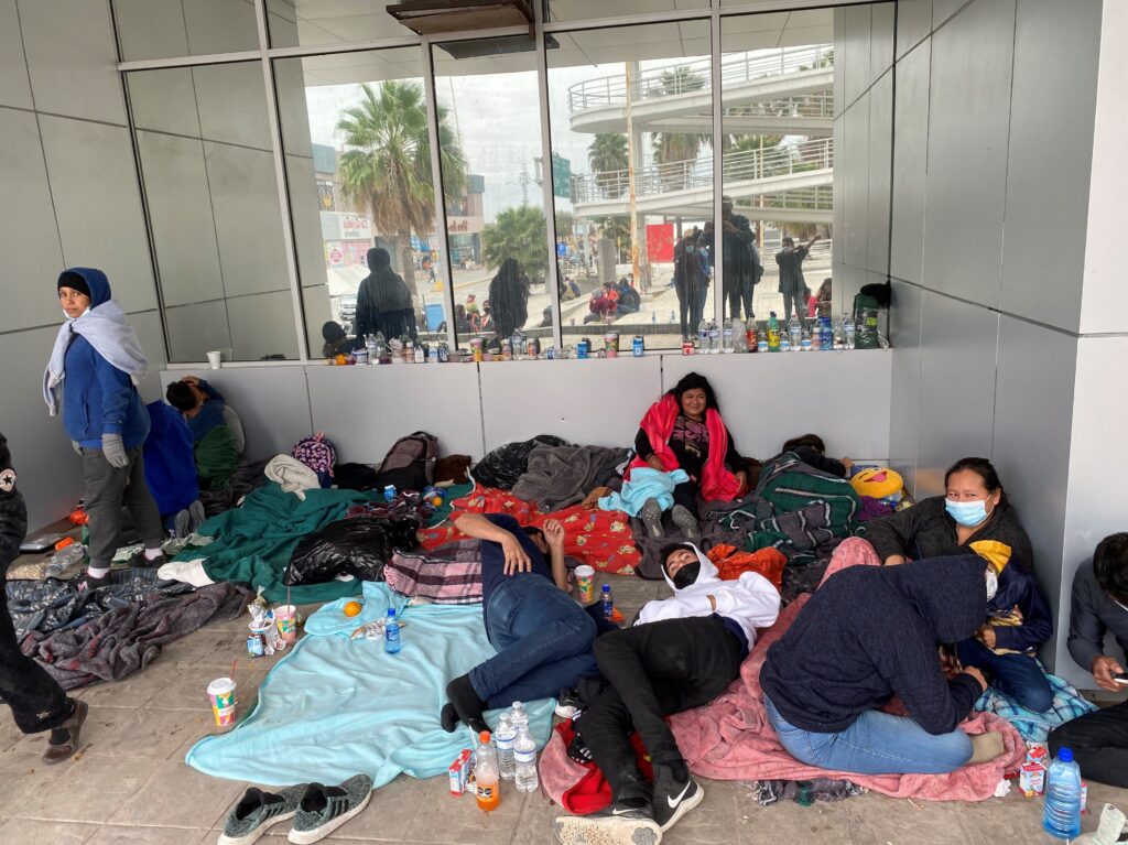 These are among the Central Americans who were expelled by the border patrol from the United States and left in Reynosa, Mexico. They say Mexican officials told them if they don’t leave they would be sprayed with water. These are among the Central Americans who were expelled by the border patrol from the United States and left in Reynosa, Mexico. They say Mexican officials told them if they don't leave they would be sprayed with water. (John Burnett/NPR)