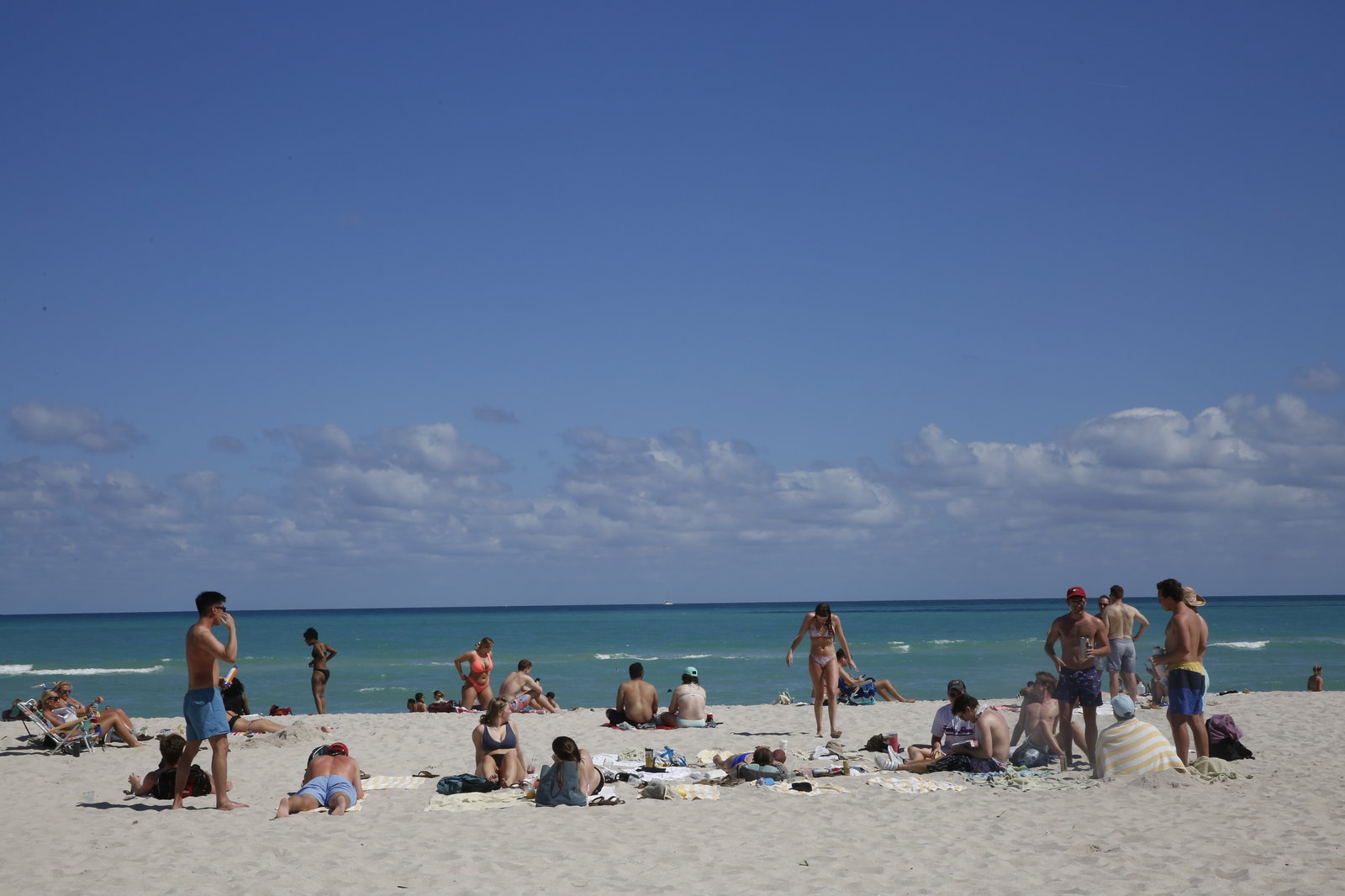 People flock to Miami Beach