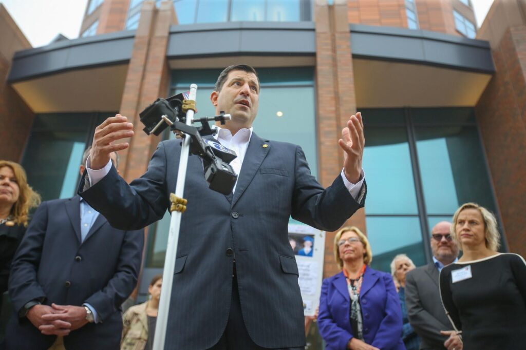 rep_mark_rozzi_SPA_031821 Rep. Mark Rozzi addresses the media