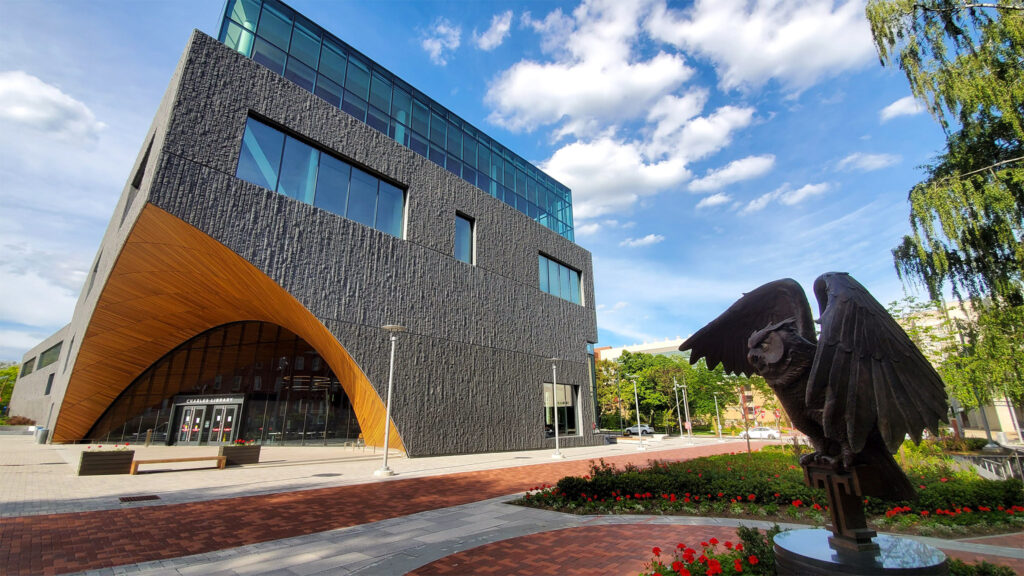 templeowl-charleslibrary-campus The new Charles Library on Temple University's main campus in North PhiladelphiaMARK HENNINGER / IMAGIC DIGITAL