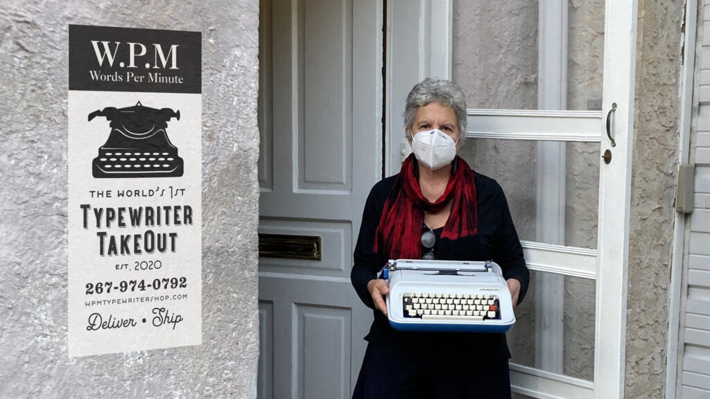 wpmtypewriter-mtairyshop-pamrogow-crop W.P.M.'s Pamela Rogow launched a 'typewriter takeout' rent-to-buy program during the pandemic. (Courtesy Pamela Rogow)