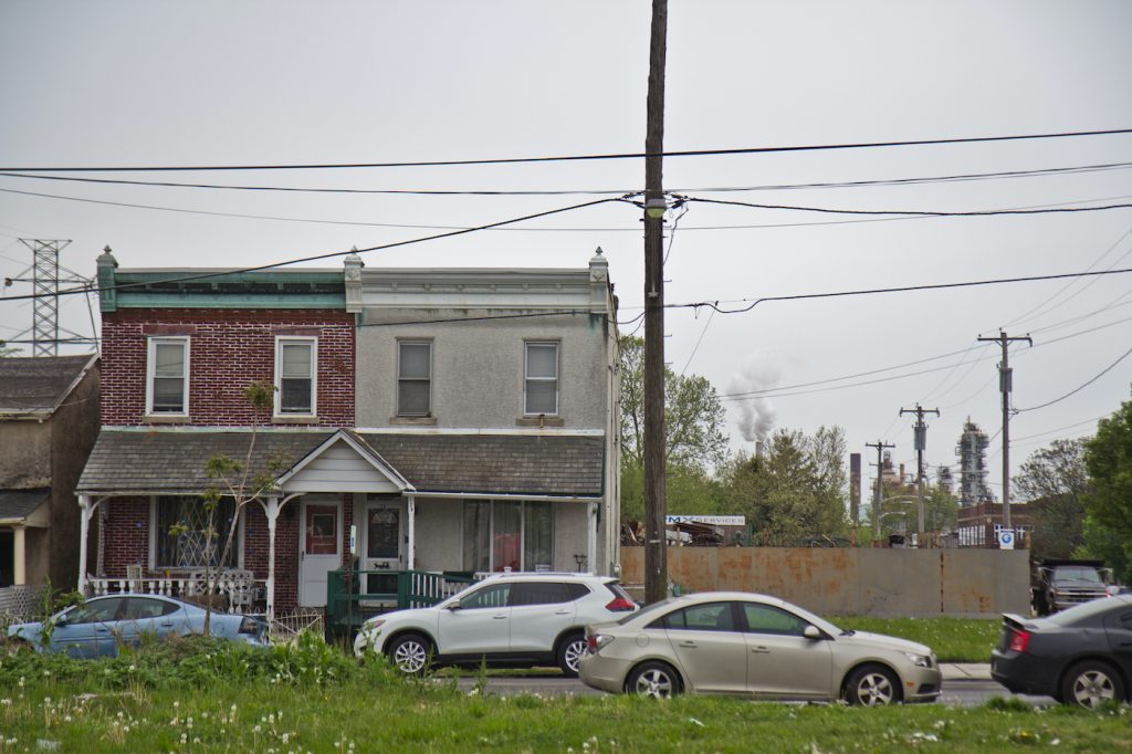 Homes are pictured in Chester, Pa.