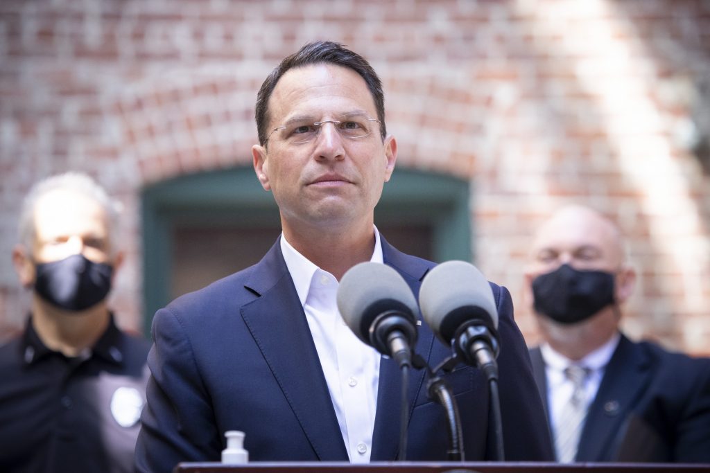 Berks and Delaware Counties Join AG Shapiro’s Treatment Initiative Pennsylvania Attorney General Josh Shapiro speaks at a press conference.