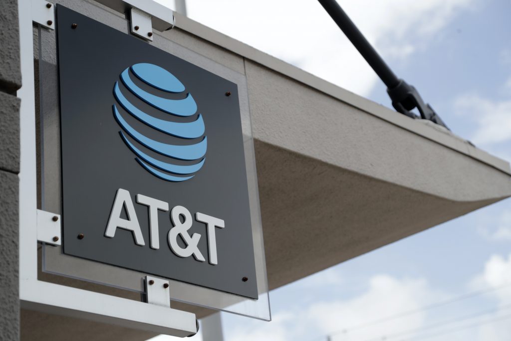 Voting Restrictions Donations Signage outside an AT&T store