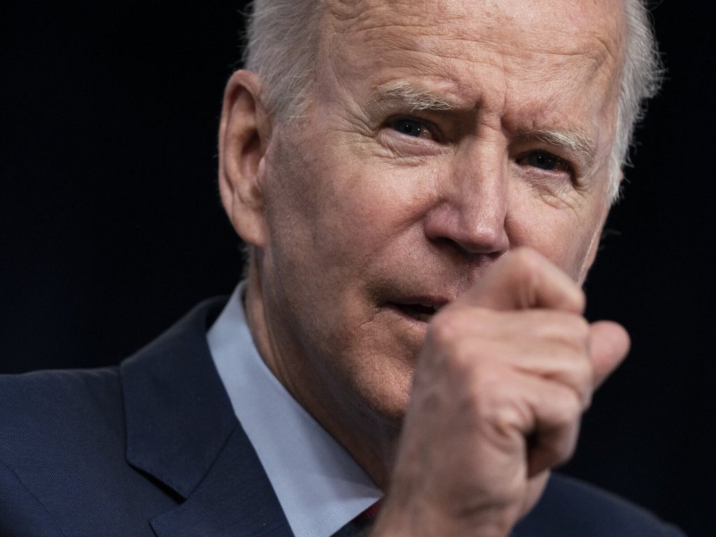 President Joe Biden speaks during an event on the American Jobs Plan