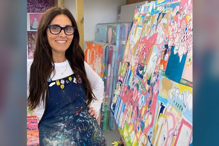 Painter Constance Culpepper in her studio