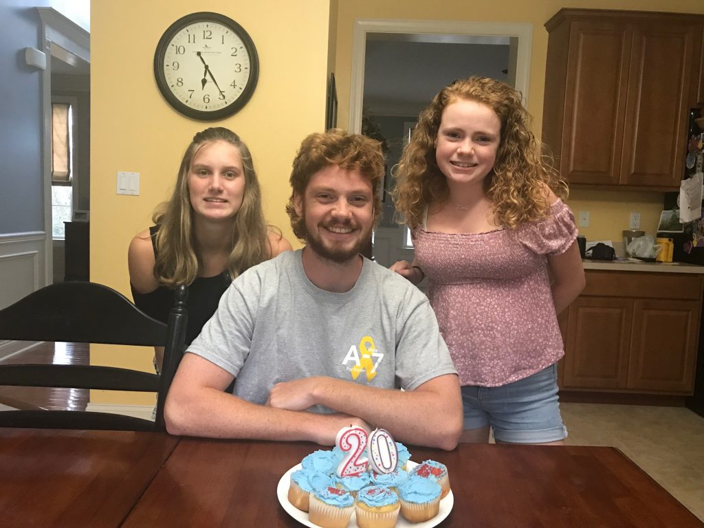 Jack Hurley Image Jack Hurley celebrating his 20th birthday with his sisters Clare (left) and Nora (right) (Courtesy of Jack Hurley)
