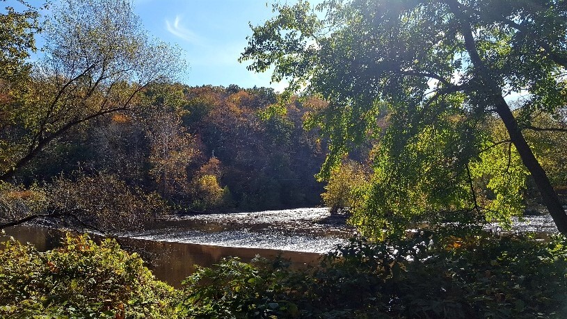 Perkiomen Creek Dam at Lower Pekiomen Valley Park The Perkiomen Creek dam at Lower Perkiomen Valley Park. (Courtesy of Montgomery County)