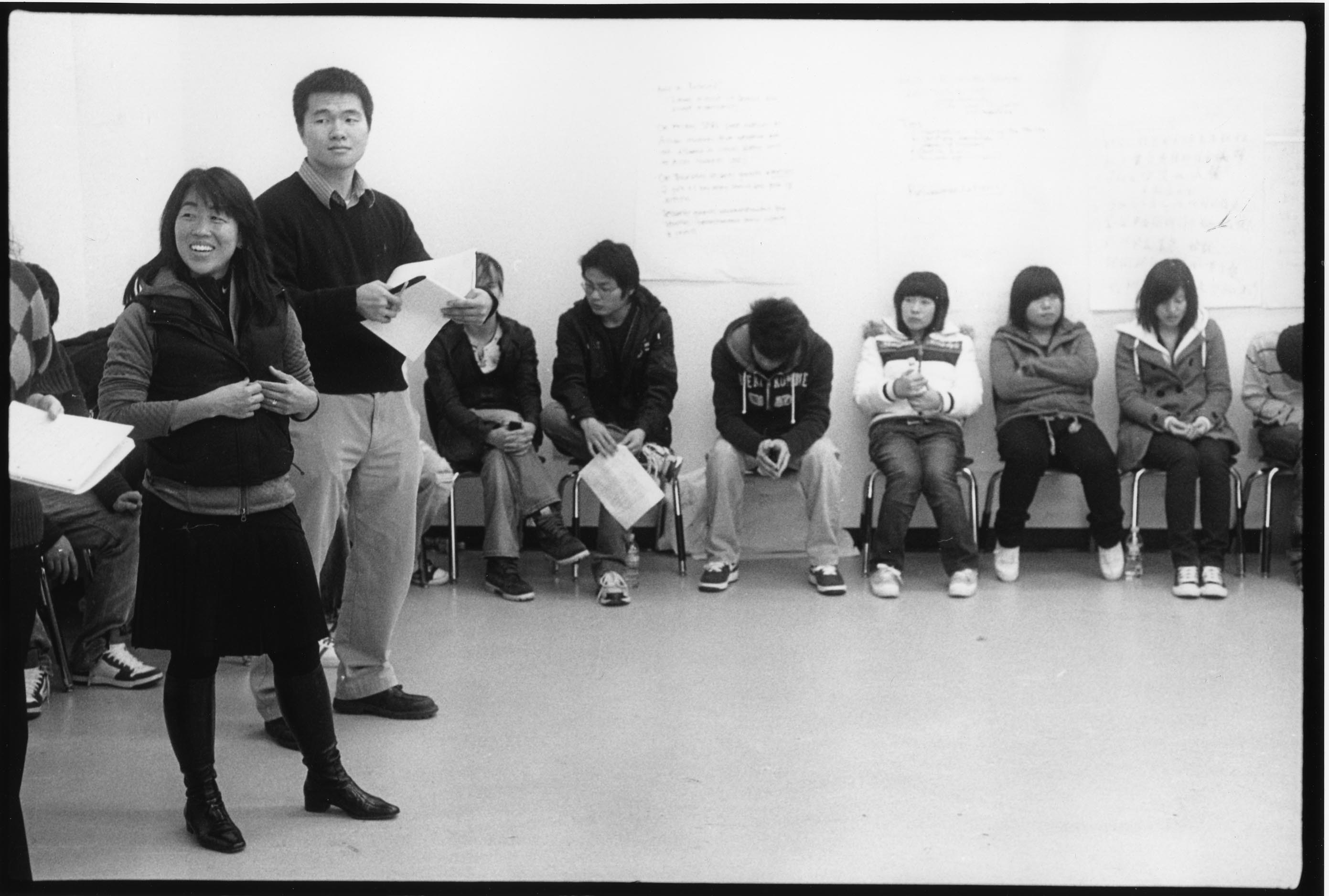 Students protesting in the wake of anti-Asian attacks at South Philadelphia High School in 2009. (Courtesy of Harvey Finkle)