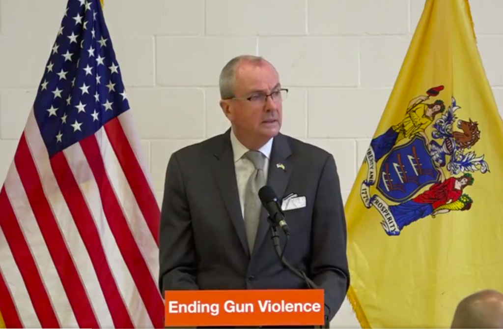 Screen Shot 2021-04-15 at 4.26.21 PM Gov. Murphy announcing his package of gun safety reforms. (Gov. Murphy)