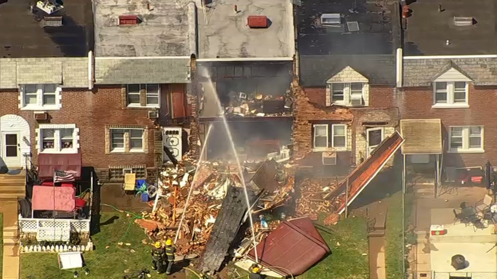 Tacony-House-Explosion The scene of an apparent explosion at a Tacony home.