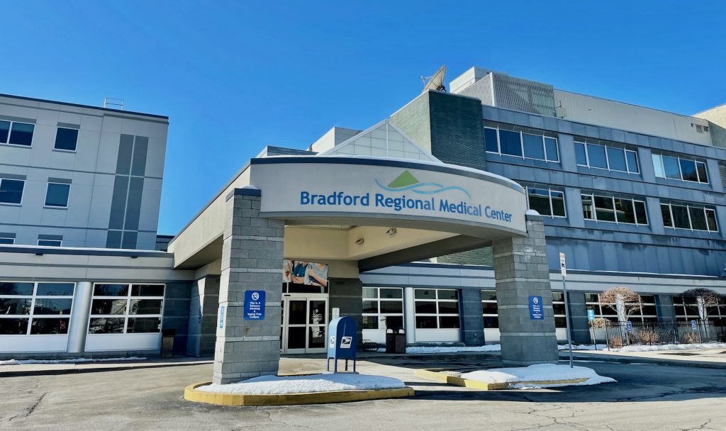 The exterior of Bradford Hospital
