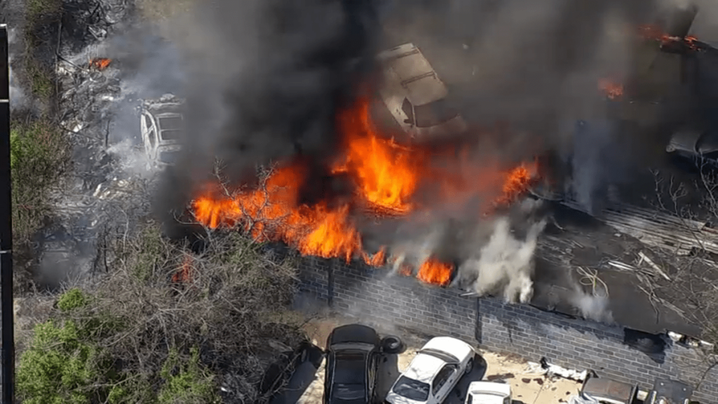 download The fires are burning on 10th and Venango streets and extending to Broad and Lycoming streets, spreading to nearby brush, cars, and several buildings.