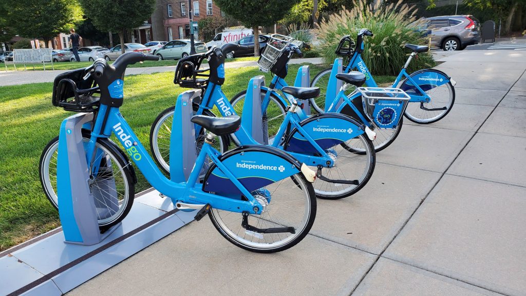 indego-centercity Indego bikes at station