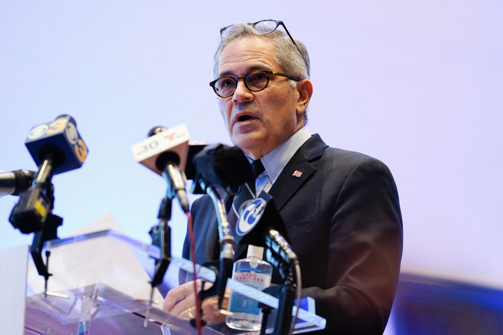 Larry Krasner Philadelphia District Attorney Larry Krasner speaks during a news conference