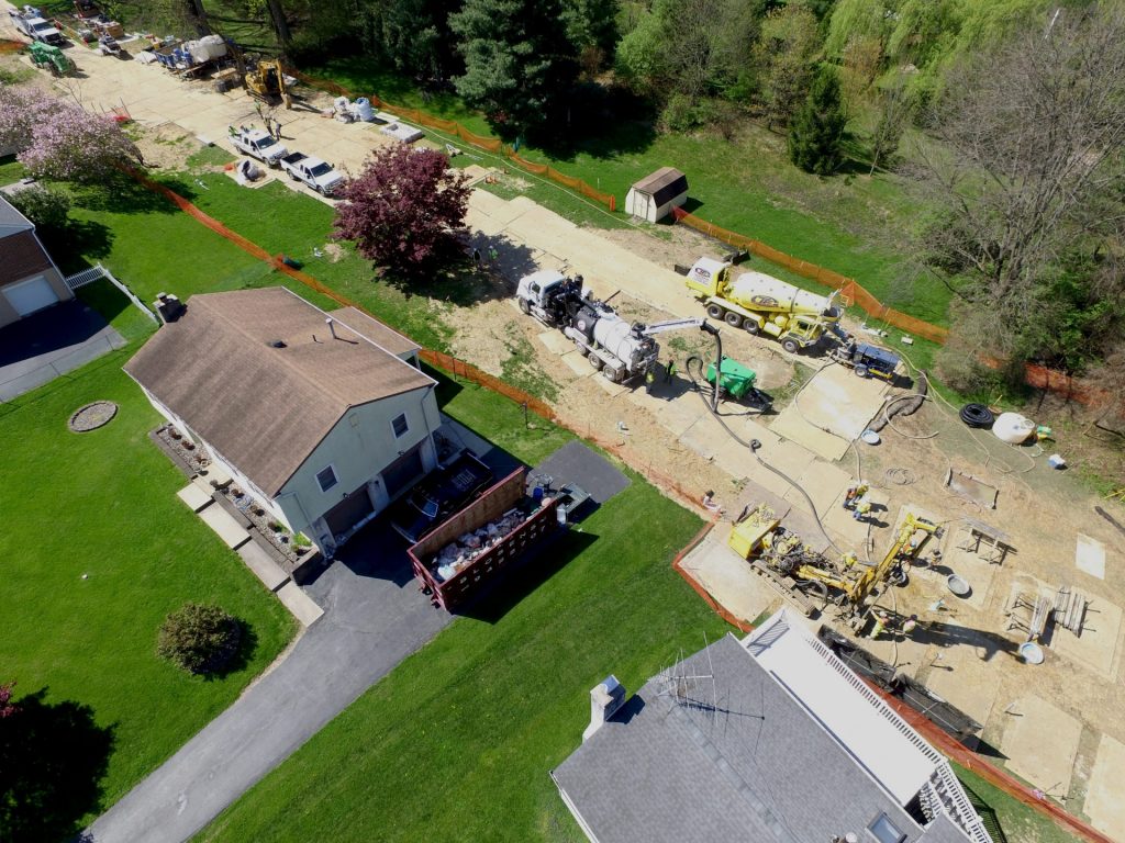 mariner_east_2_pipeline_construction_chester_county_050218 Mariner East 2 pipeline construction crews work in the backyards of homes on Lisa Drive