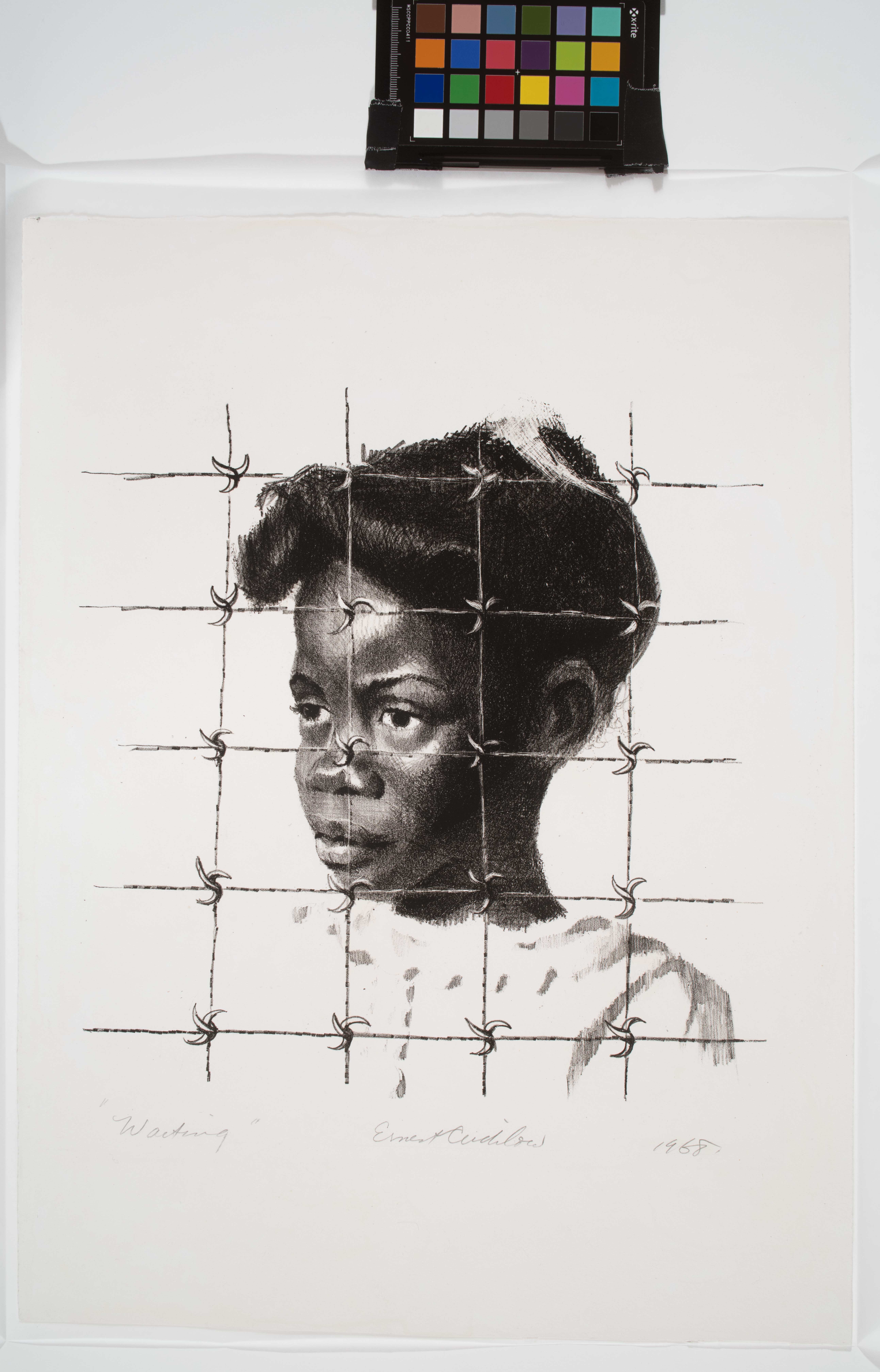 "Waiting," 1968 by Ernest Crichlow. (Delaware Art Museum, Acquisition Fund, 2019. © Estate of Ernest Crichlow)