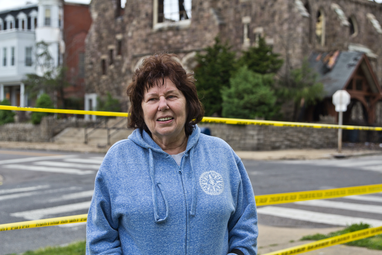 Barbara Kemery stands outside St. Leo's