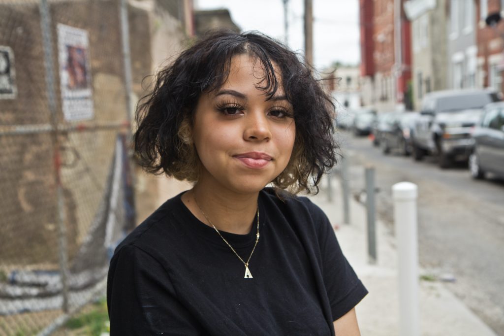 2021 05 24 k paynter working high school students-4 Ashanti Ortiz, 18, is a senior at Kensington Health Sciences Academy and also works at Uniqlo. (Kimberly Paynter/WHYY)