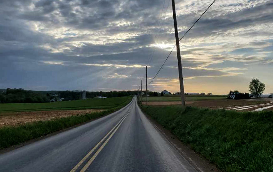 Farmland is pictured in East Earl, Pennsylvania