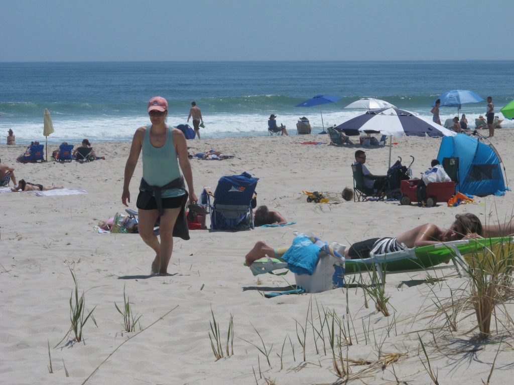 Virus Outbreak-NJ Beachgoers are pictured at Island Beach State Park