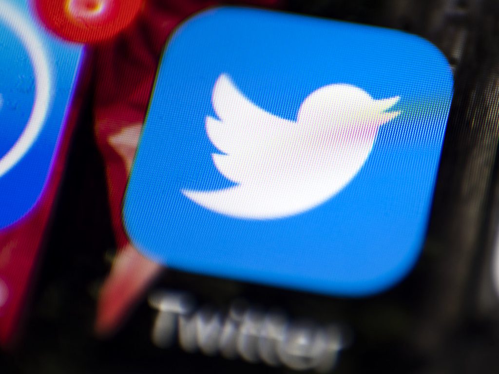 Twitter-COVID Misinformation The Twitter app on a smartphone