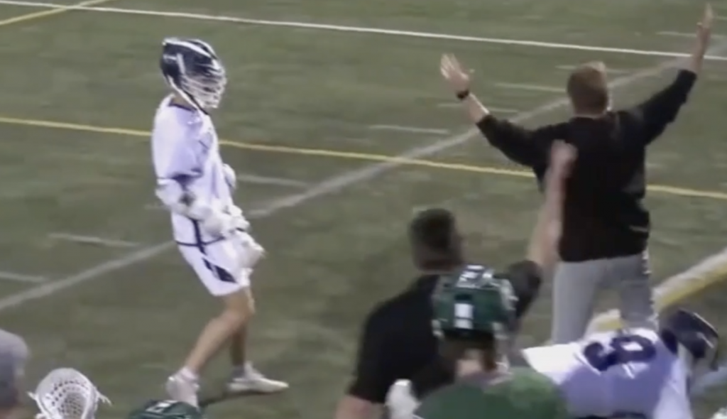 Screen Shot 2021-05-21 at 10.47.38 AM A local school district is apologizing after video captures a volunteer coach punching a player during a lacrosse game. (Screenshot)