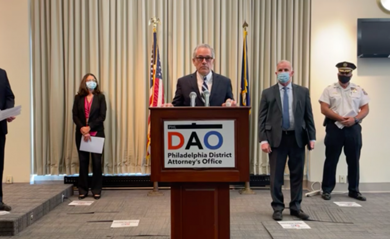 DA Krasner provides update on suspect accused of multiple sexual assaults. (DAO)