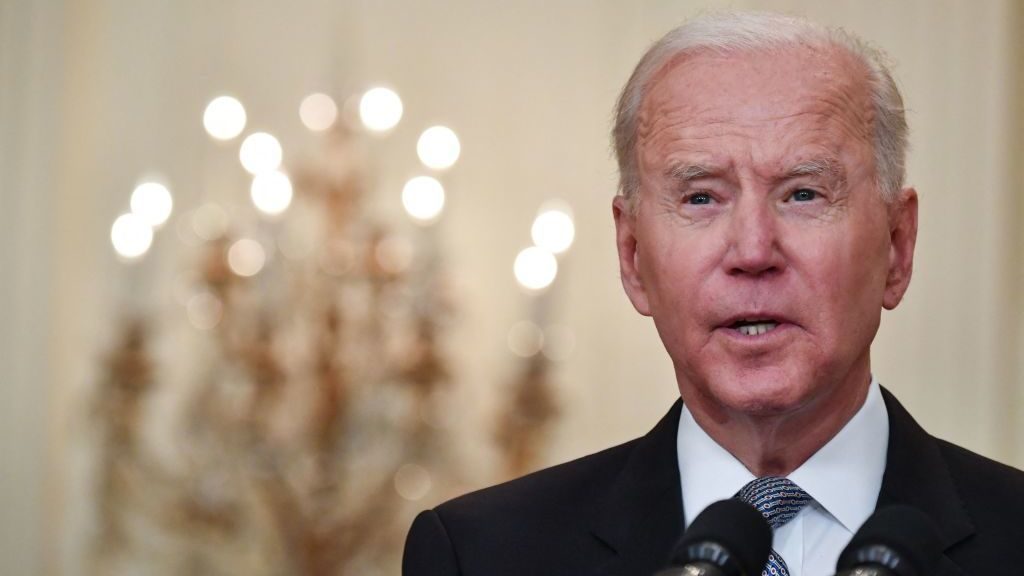 President Biden delivers remarks in the White House Monday on the COVID-19 response and the vaccination program. President Biden delivers remarks in the White House Monday on the COVID-19 response and the vaccination program. (Nicholas Kamm/AFP via Getty Images)