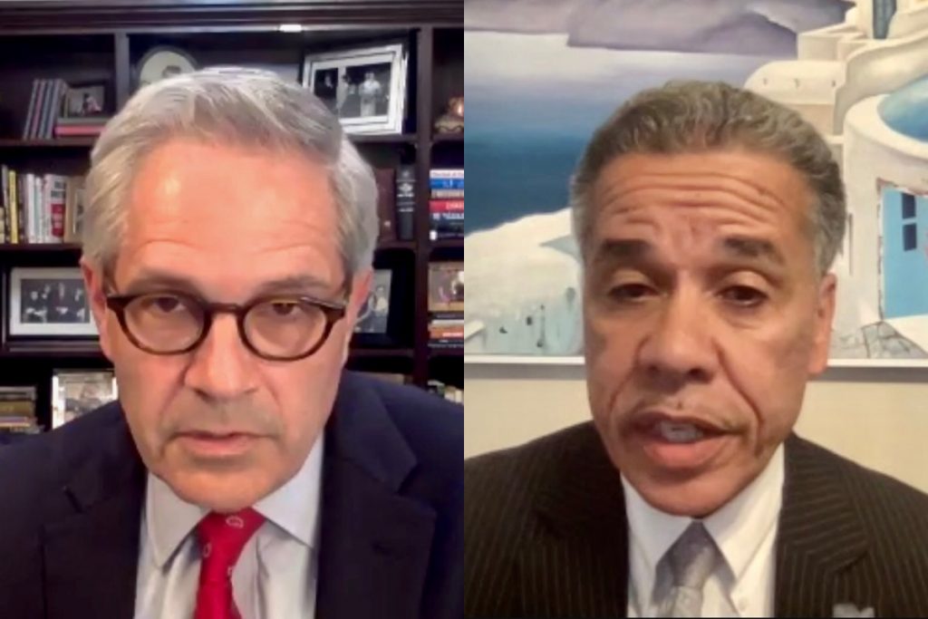 krasner vega District Attorney Larry Krasner (left) and former Assistant District Attorney Carlos Vega. (Screenshot)