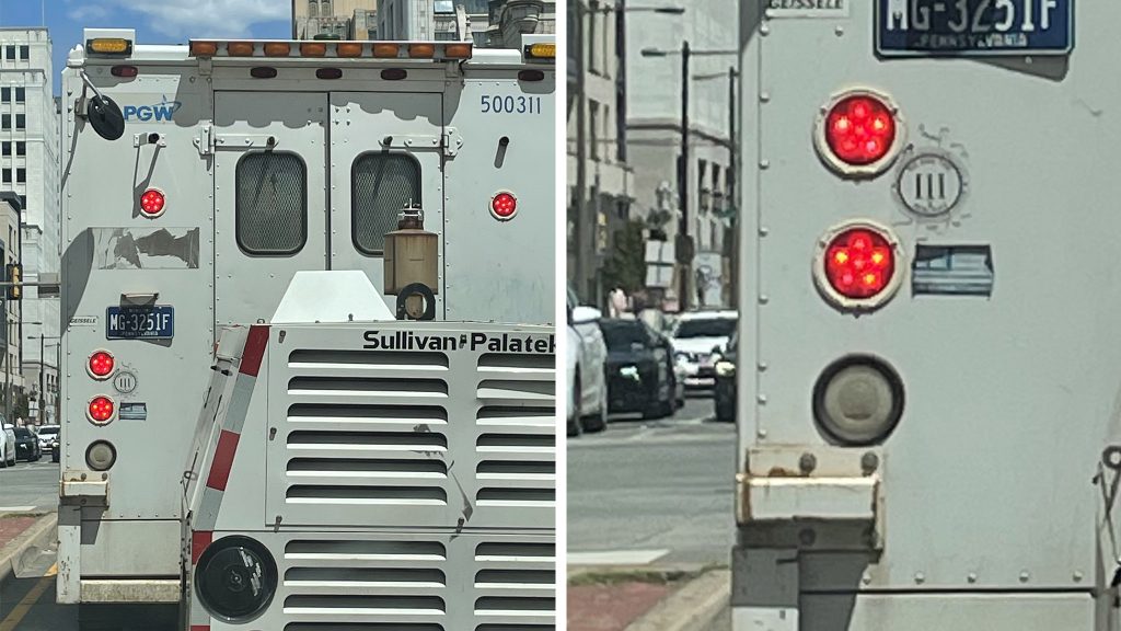 Philadelphia Gas Works says these decals have since been removed from the utility vehicle (Billy Penn tipster) 