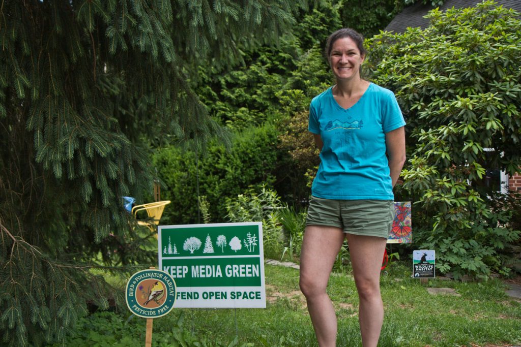 Julie Smith outside her home in Media, Pa. (Kimberly Paynter/WHYY) Julie Smith outside her home in Media, Pa. (Kimberly Paynter/WHYY)