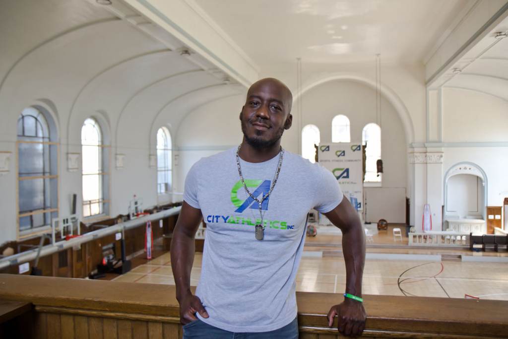 2021 06 18 k paynter city athletics rec center-10 In 2020, Curt DeVeaux and partners converted an old church space into a recreation center for kids in North Philadelphia. DeVeaux, 42, is a father of 5 and has been involved in youth sports for the past 10 years. (Kimberly Paynter/WHYY)