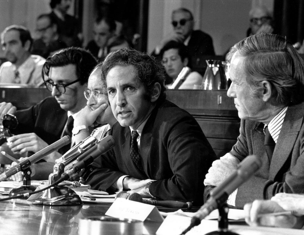 Wikileaks History FILE - In this July 28, 1971 file photo, Daniel Ellsberg, former Defense Department researcher who leaked top-secret Pentagon papers to the press, speaks to an unofficial House panel investigating the significance of the war documents in Washington. (AP Photo, file)