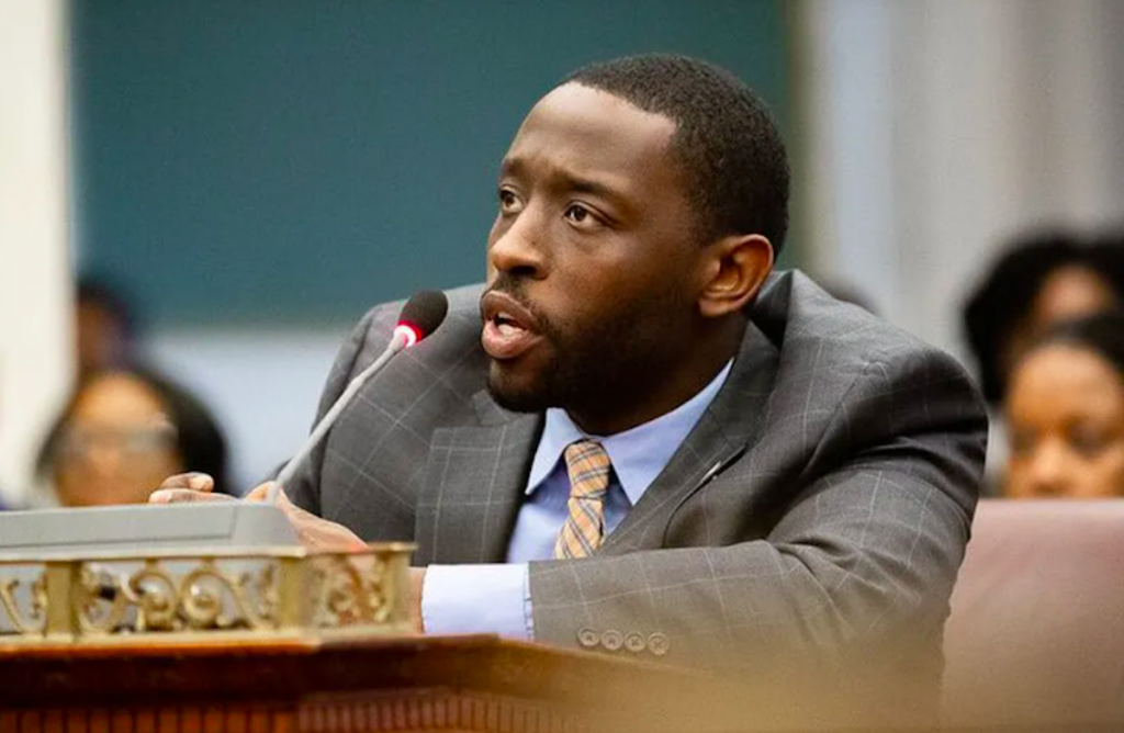 Screen Shot 2021-06-05 at 4.36.16 PM City Councilman Isiah Thomas says the surrender clause for Universal Audenreid High School is “another example of an added level of scrutiny for Philadelphia’s Black institutions.” City Council / Isiah Thomas
