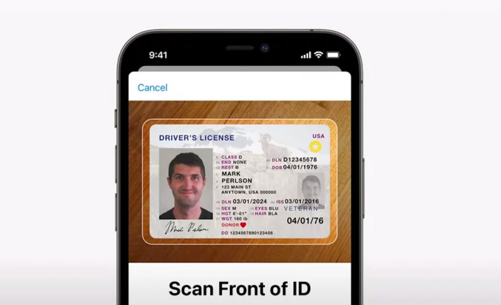 Screen Shot 2021-06-12 at 2.48.19 PM Apple announced this week at its Worldwide Developer Conference a new feature in its forthcoming operating system, iOS 15, that will digitize state-issued licensees and ID cards. (Apple)