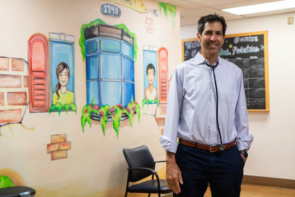 dr_eric_berger_CCP_KP_061721_02 Dr. Eric Berger stands inside his Center City Pediatrics office