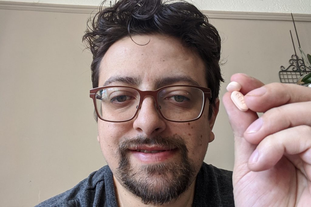 main Jacob about to take his first ever dose Cystic fibrosis patient Jacob Jaramillo taking his first dose of Trikafta. Trikafta costs $360,000 a year per patient, a big price the Canadian government has hesitated to approve. (Courtesy of Jacob Jaramillo)