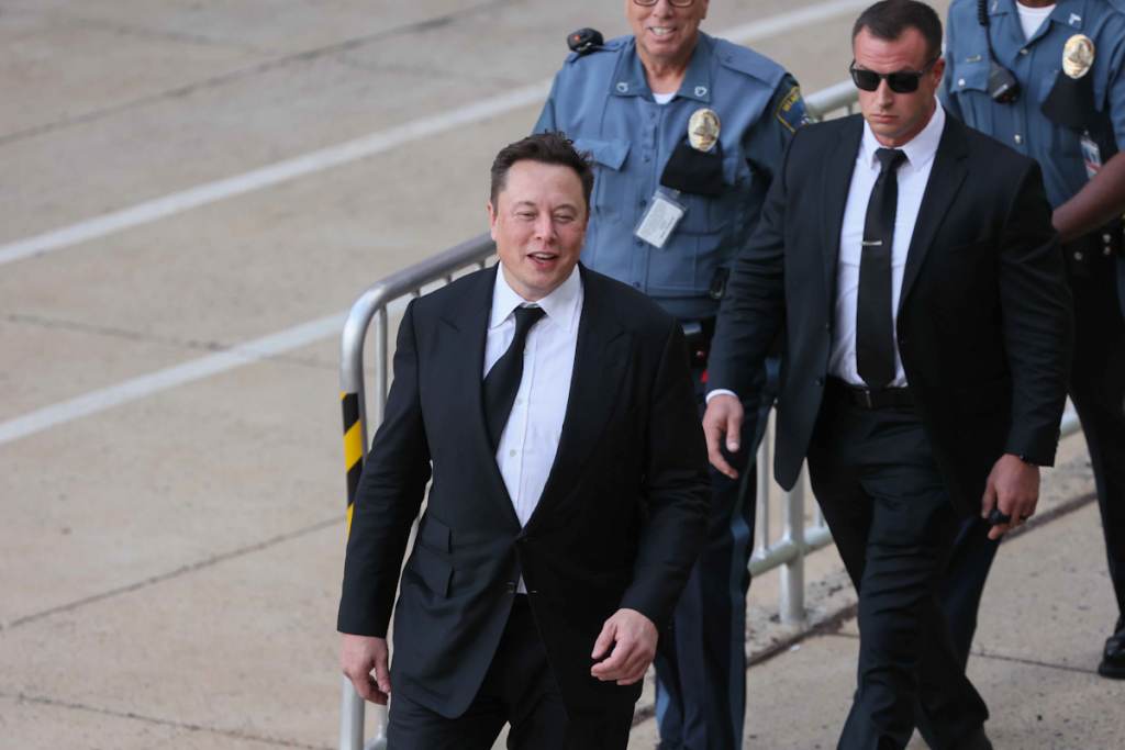 NEWS 2021 – JULY 12 – Tesla founder Elon Musk leaves the New Castle County Courthouse in Wilmington after testifying before the Chancery Court Elon Musk leaves the New Castle County Courthouse
