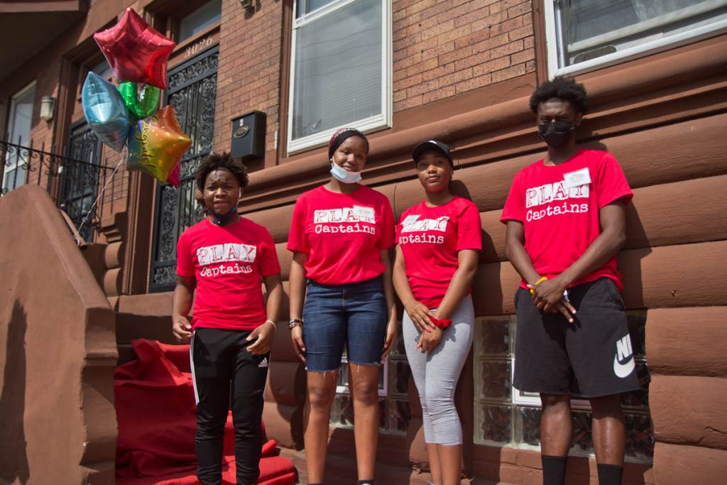 2021 07 12 k paynter play streets-3 Playstreets captains (from left) Jah’sier Birchett, Taylor Elliot, Makalah Hanible and Semaj McFadden stand outside