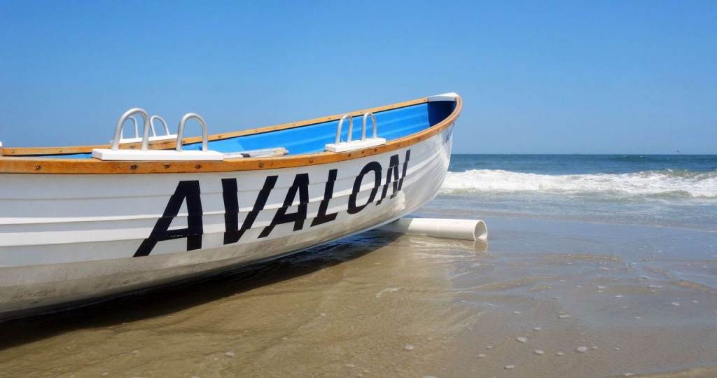 avalon_NJ_beach_071121 A boat is pictured on the beach in Avalon