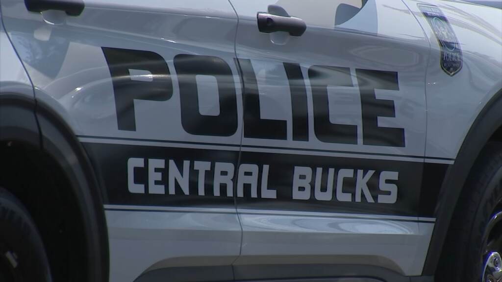 A closeup of a Central Bucks Police vehicle.